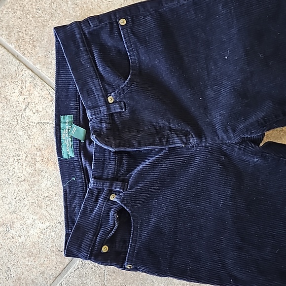Lauren Ralph Lauren corduroy blue pants size 2 - Picture 2 of 8
